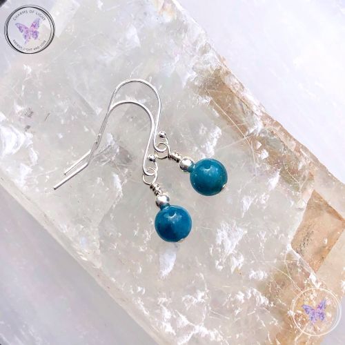 Classical Apatite Silver Earrings